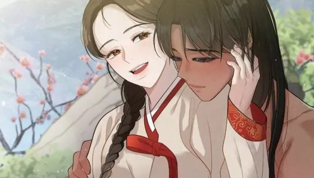 Baca Komik Manhwa Bunga Camellia Dengan Surai Hitam Di Tangan